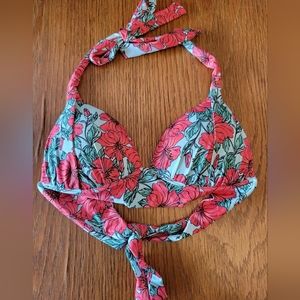 Tropical floral bikini top - Size Medium - worn once